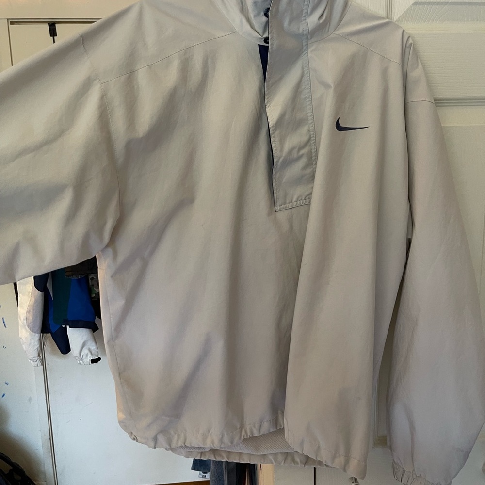 Cool nike golf 1/4 zip/button wind breaker